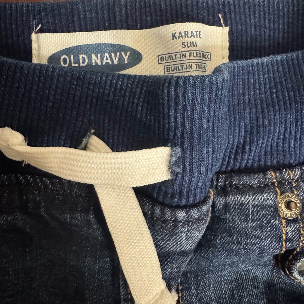 Lot of 2 Old Navy Boys Sz. 8 Dark Blue Skinny Jeans - Picture 4 of 4